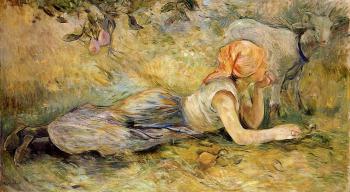 Berthe Morisot : Shepherdess Laying Down II